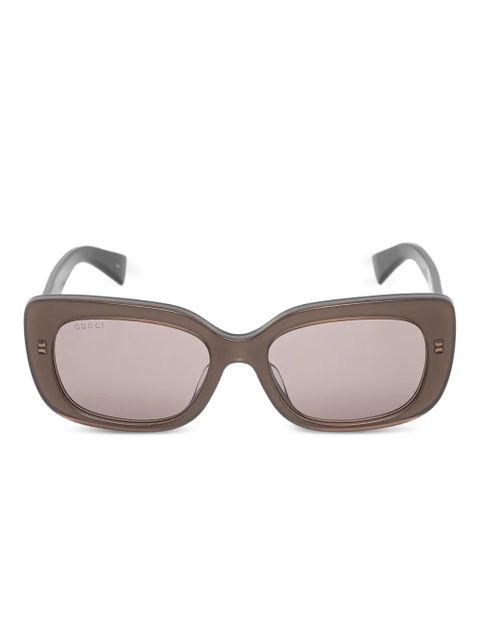 Gucci Eyewear rectangle-frame sunglasses - Brown - zdjęcie produktu nr 1