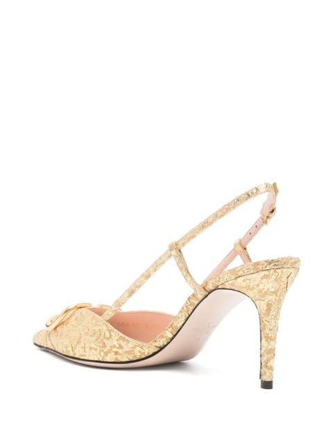 Valentino Garavani VLogo Signature slingback pumps - Gold