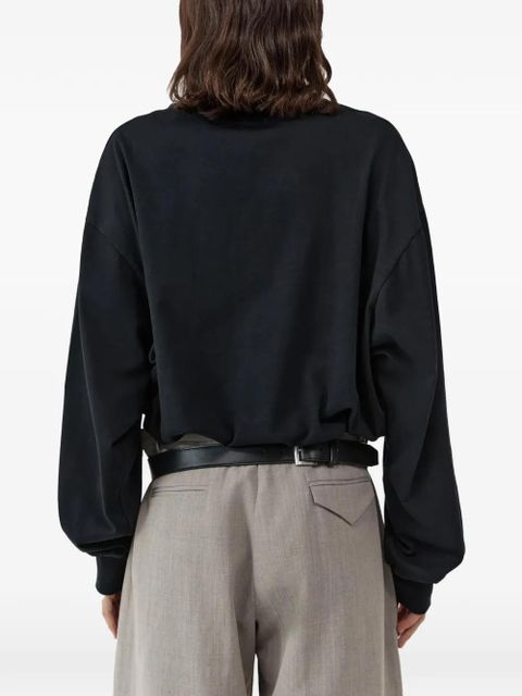 St. Agni drawstring-hem long-sleeve sweatshirt - Black