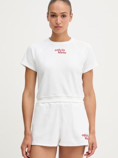 Calvin Klein Jeans T-shirt damski z bawełną - zdjęcie produktu nr 1
