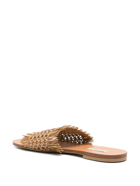 Casadei woven-leather flat sandals - Neutrals