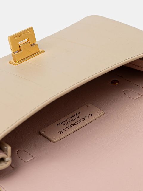 Coccinelle torebka skórzana ARLETTIS PLISSE kolor beżowy E1 UD9 55 B7 01