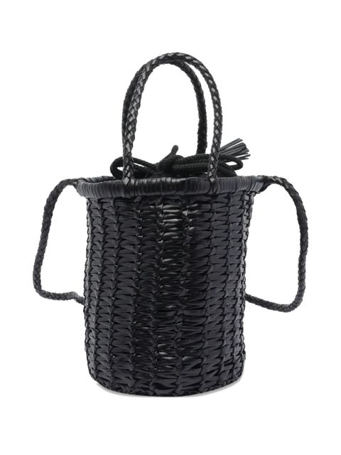 DRAGON DIFFUSION braided leather bucket bag - Black - zdjęcie produktu nr 2