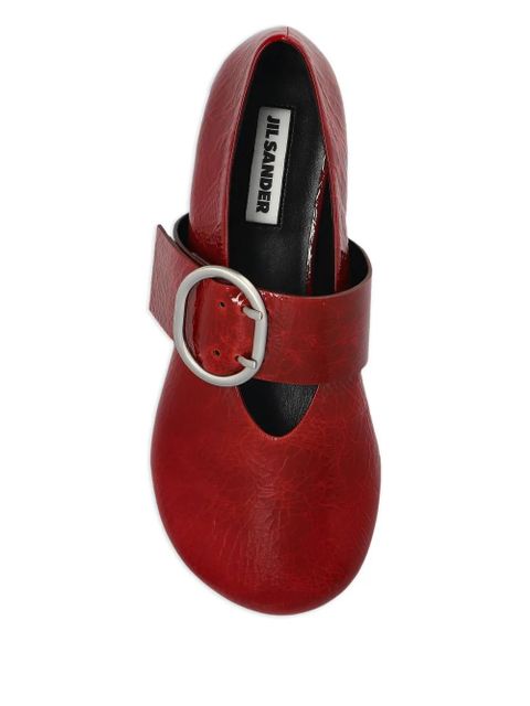 Jil Sander buckle-detail ballet flats - Red