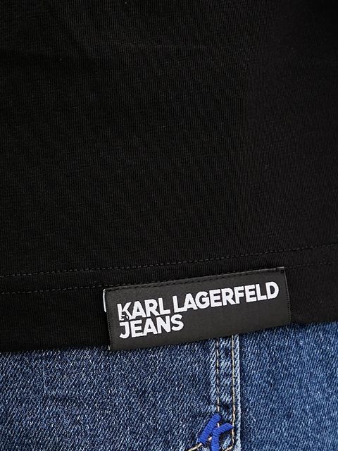 Karl Lagerfeld Jeans t-shirt bawełniany damski kolor czarny A4W17008