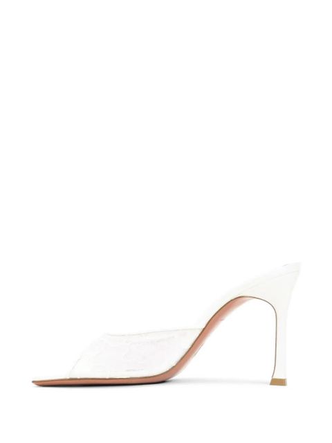 Amina Muaddi Alexa Lace sandals - White