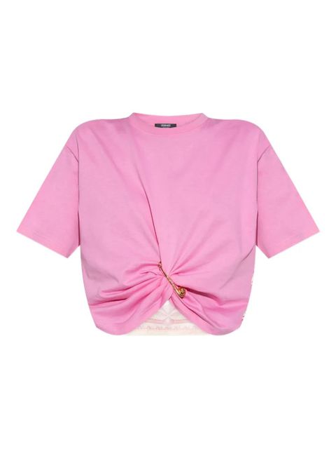 Versace cotton gathered T-shirt - Pink - zdjęcie produktu nr 1