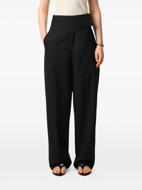 AMI Paris belted tailored trousers - Black