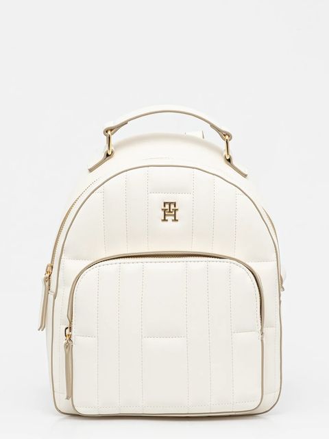 Tommy Hilfiger plecak damski kolor beżowy mały gładki AW0AW17472 - zdjęcie produktu nr 1