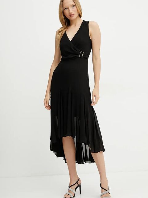 Morgan sukienka REEL kolor czarny midi rozkloszowana REEL - zdjęcie produktu nr 2