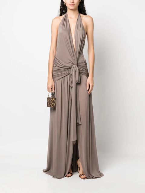 Blumarine halterneck backless gown - Neutrals - zdjęcie produktu nr 2