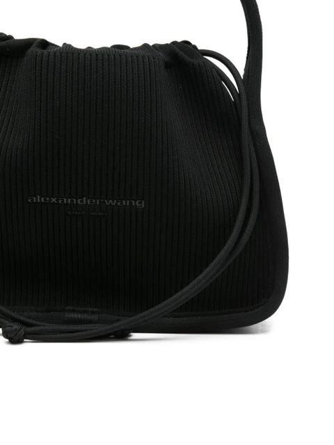 Alexander Wang small Ryan ribbed tote bag - Black