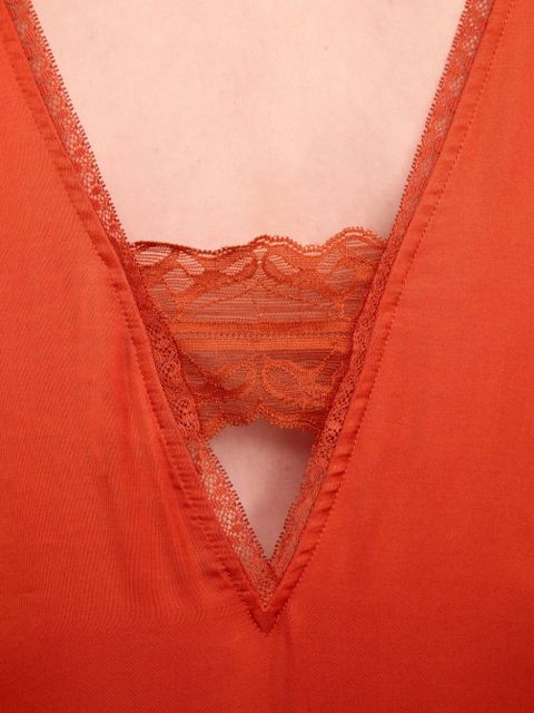 Zadig&Voltaire Renzo lace-detail satin midi dress - Orange