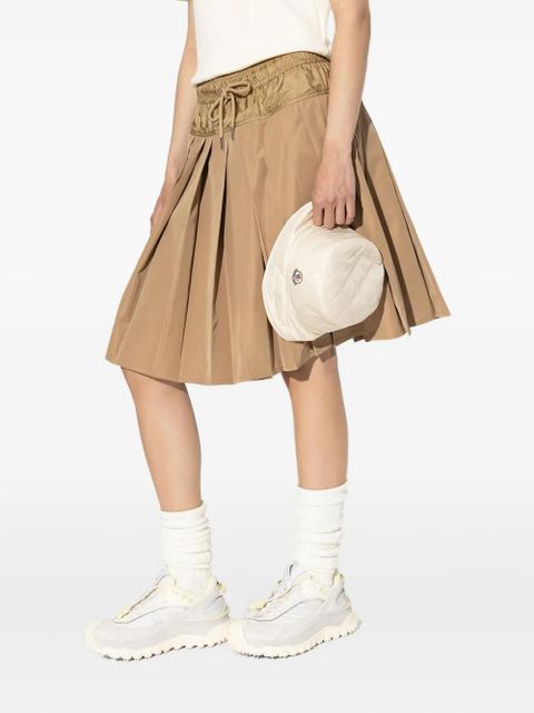 Moncler drawstring-waist pleated skirt - 238 BEIGE - zdjęcie produktu nr 1