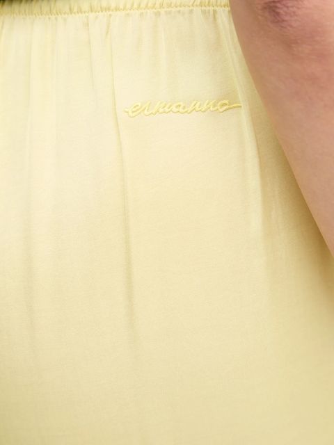 ERMANNO Firenze spodnie damskie kolor żółty proste high waist 56TP078EL1