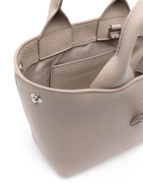 Longchamp Le Roseau XS leather tote bag - Neutrals