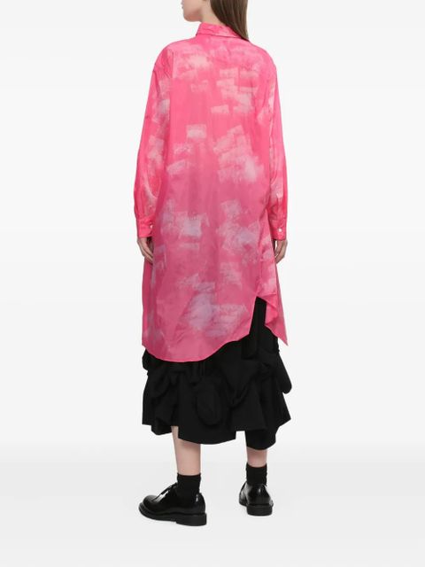 Comme Des Garçons asymmetric panel shirt - Pink