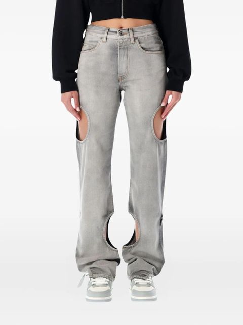 Off-White Meteor cut-out jeans - Grey - zdjęcie produktu nr 1