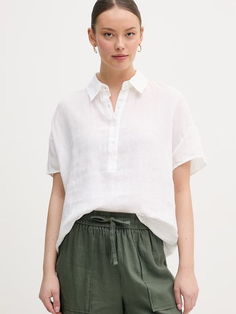 United Colors of Benetton bluzka damska lniana - zdjęcie produktu nr 1