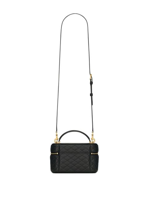 Saint Laurent mini logo-plaque vanity bag - Black - zdjęcie produktu nr 2