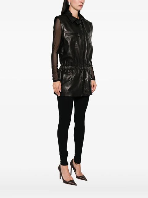 Magda Butrym sheepskin elasticated waistcoat - Black