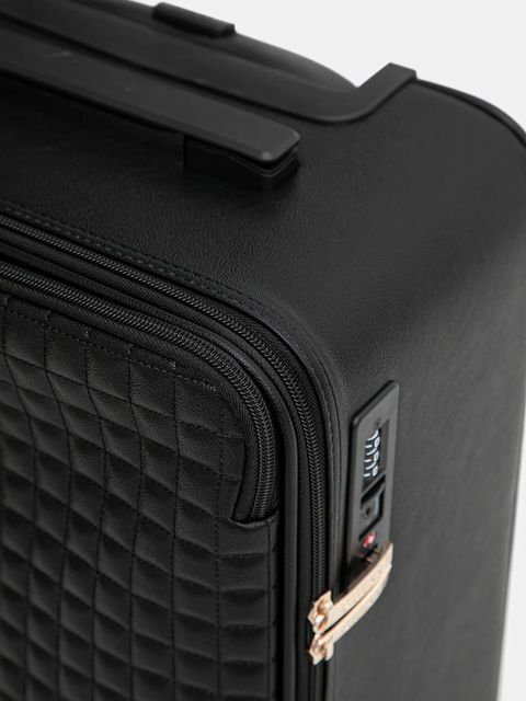 Guess walizka NADIRA SMALL kolor czarny TWQG84 24983