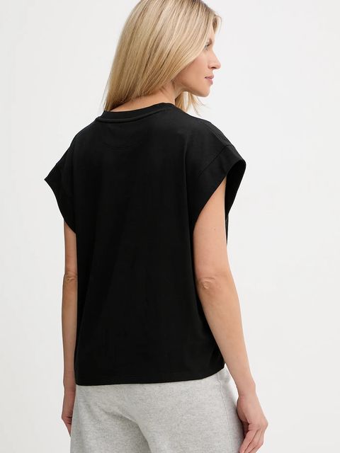 BOSS Orange t-shirt bawełniany damski kolor czarny 50547799