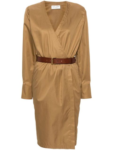 Saint Laurent belted dress - Brown - zdjęcie produktu nr 1