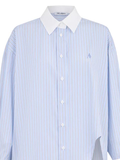 The Attico striped asymmetric shirt - Blue