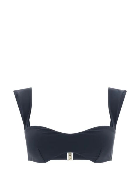 Magda Butrym retro-style wide-strap bikini top - Blue - zdjęcie produktu nr 1