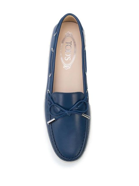 Tod's lace-up leather loafers - Blue