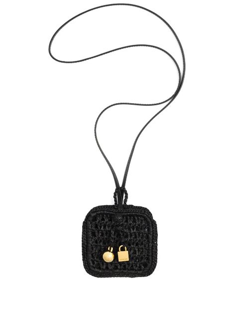 Jacquemus crochet-knit wallet - Black - zdjęcie produktu nr 1