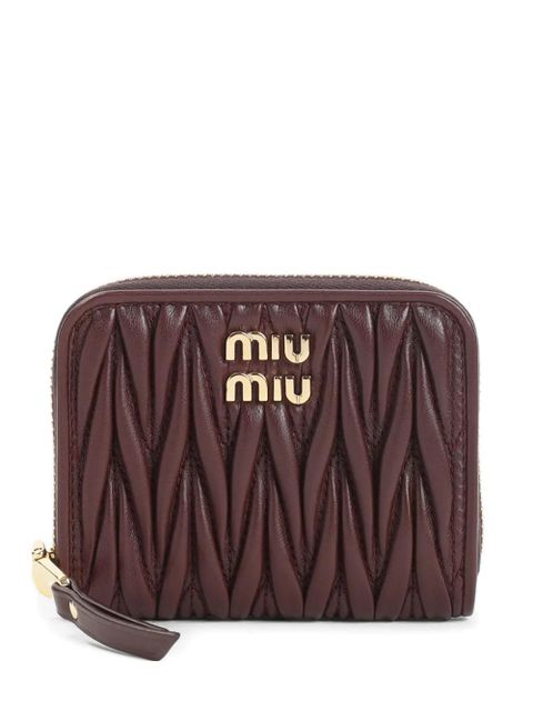 Miu Miu quilted zip-around wallet - Brown - zdjęcie produktu nr 1
