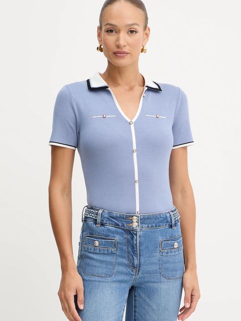 Morgan sweter MTOI damskie kolor niebieski lekki MTOI - zdjęcie produktu nr 1