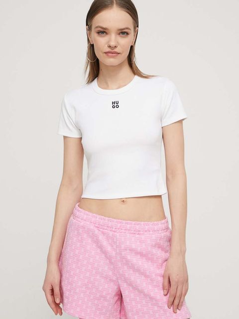 HUGO t-shirt damski kolor biały 50512000