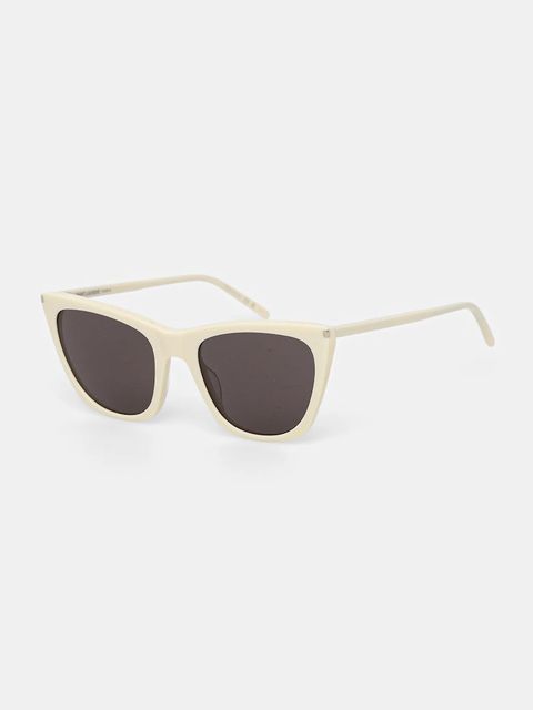 Saint Laurent okulary przeciwsłoneczne KATE THIN damskie kolor beżowy SL 214