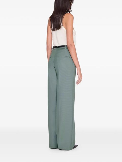 ANINE BING Trent pleated trousers - Green
