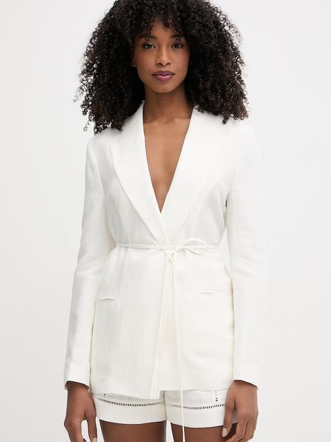 Twinset marynarka damska z lnem - zdjęcie produktu nr 1