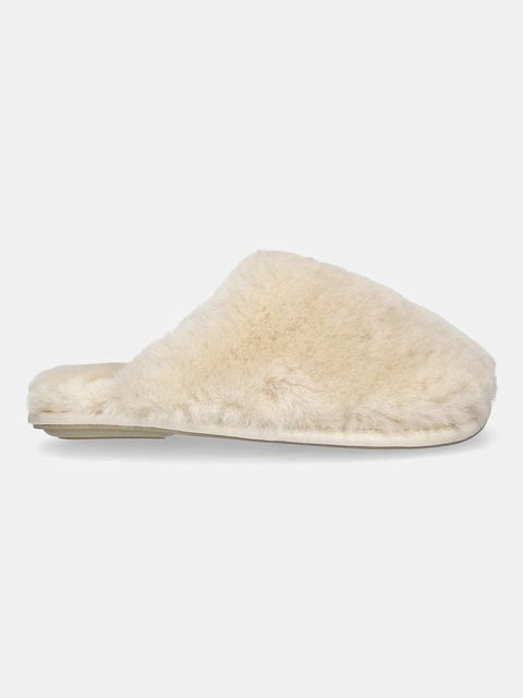 Answear.LAB kapcie wełniane kolor beżowy - zdjęcie produktu nr 2