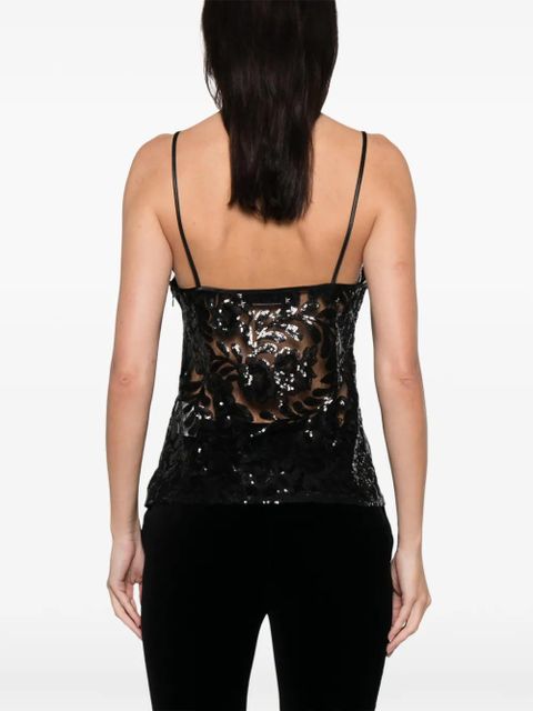 Golden Goose sequin v-neck top - Black