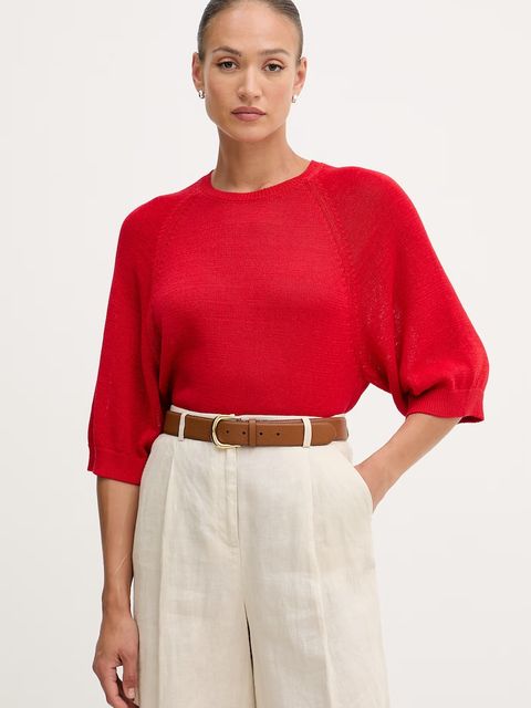 United Colors of Benetton sweter damski z dodatkiem lnu - zdjęcie produktu nr 1