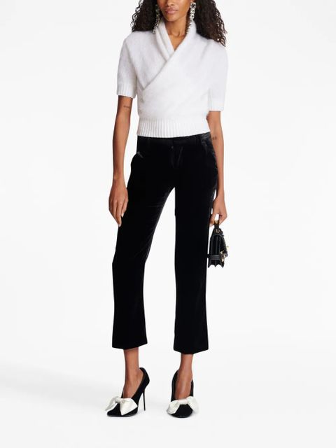 Balmain cropped velvet trousers - Black - zdjęcie produktu nr 2