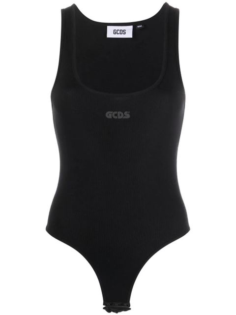 GCDS logo-print sleeveless bodysuit - Black - zdjęcie produktu nr 1