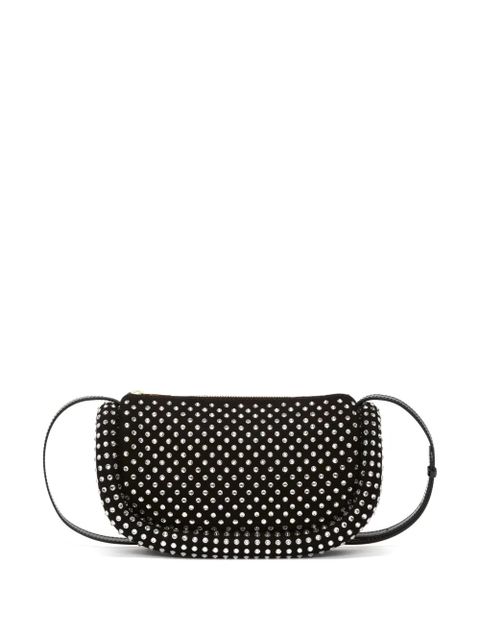 JW Anderson Bumper-12 crystal-embellished crossbody bag - Black