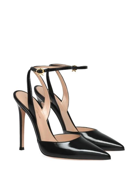 Gianvito Rossi 115mm Cara ankle-strap heeled pumps - Black