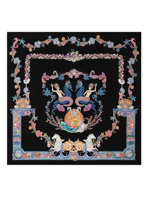 Versace Coral Theatre silk scarf - Black - zdjęcie produktu nr 1