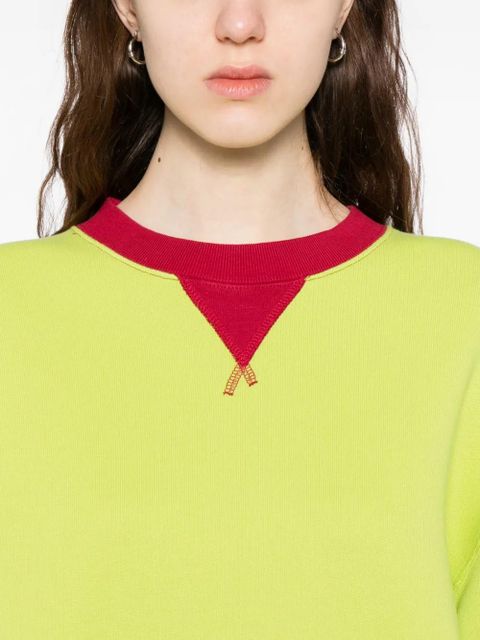 JW Anderson contrast-collar sweatshirt - Green