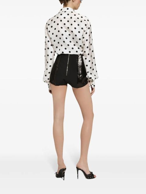 Dolce & Gabbana high-waisted sequinned shorts - Black