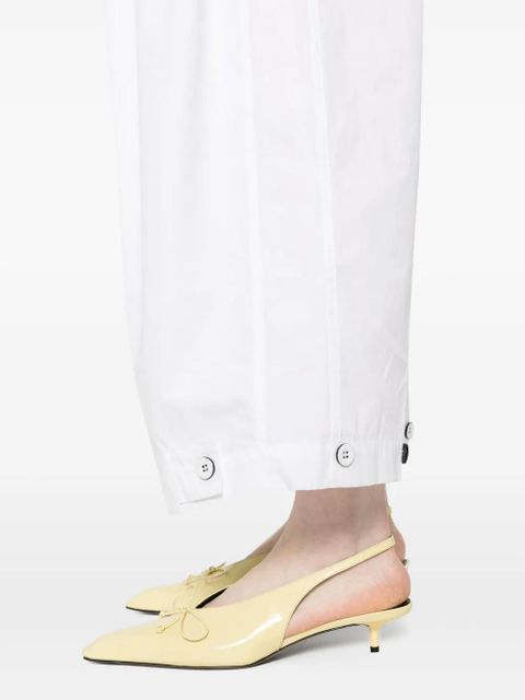 Jil Sander poplin cotton trousers - White