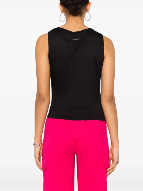 PINKO gathered sleeveless tank top - Black - zdjęcie produktu nr 2